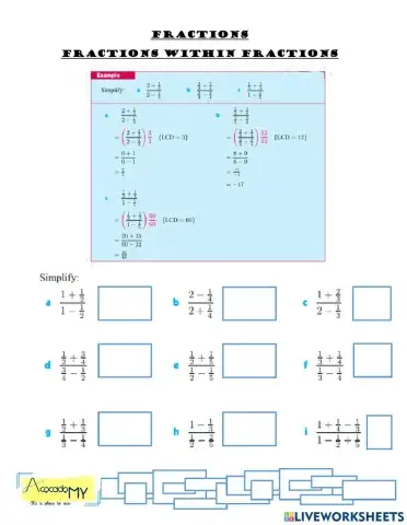 Fractions within Fractions