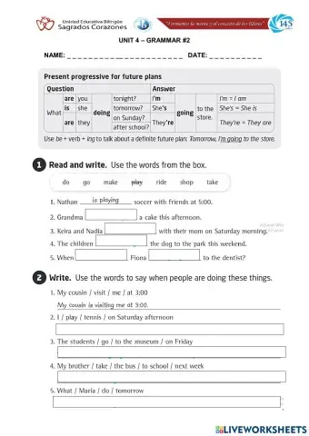 Present Progressive Future