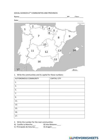 Mapas físicos de España (comunidades y provincias)