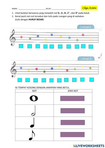 Pendidikan muzik tahun 4 notasi m-s 13