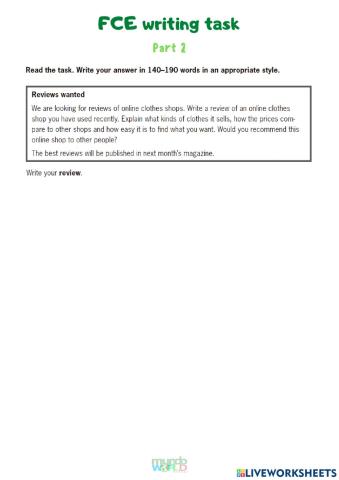 FCE Writing Part 2