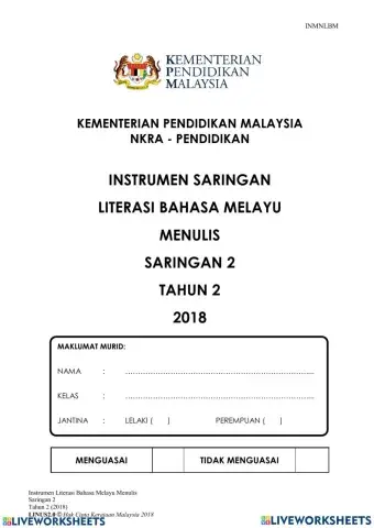 Literasi Tahun 2 K1-K8