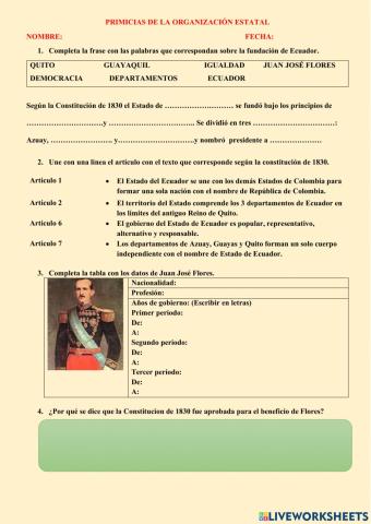 Primicias de la organización estatal