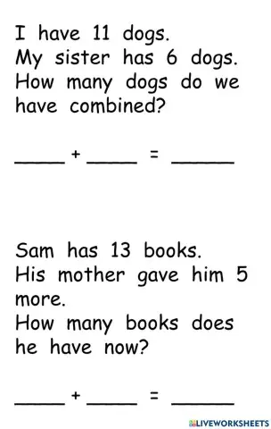 Addition Word Problems