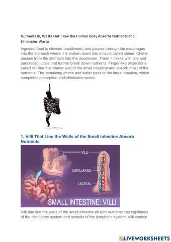 Nutrients In, Waste Out