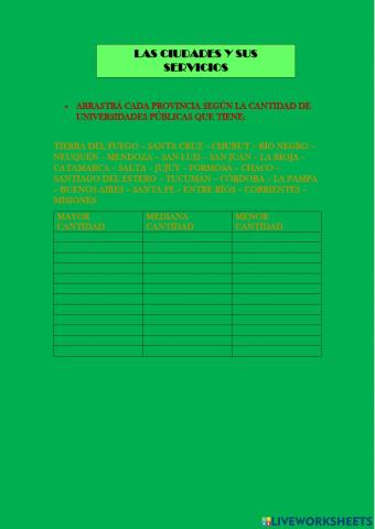 Servicios universitarios en Argentina