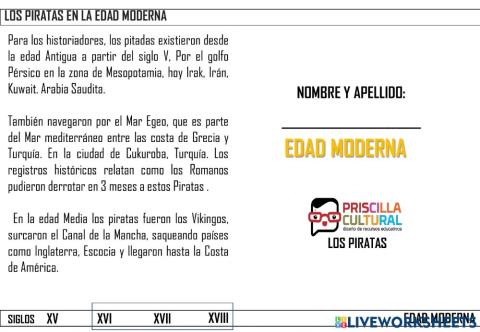 Piratas Siglo XVI - XVIII