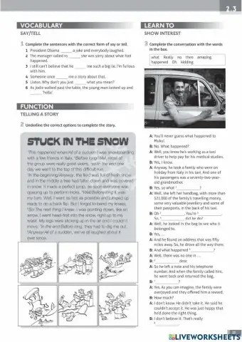 Telling stories & Showing interest