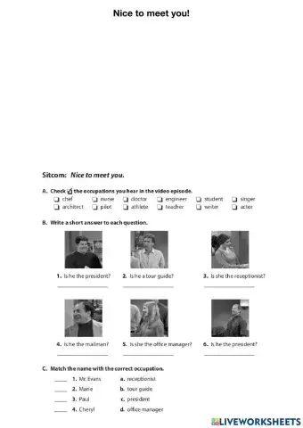 Video:  Nice to meet you