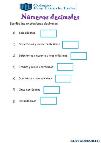 Números decimales