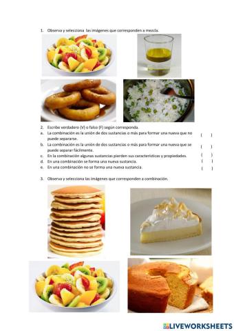 Mezclas y combinaciones