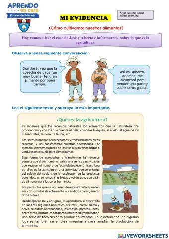 ¿Cómo cultivamos nuestros alimentos?