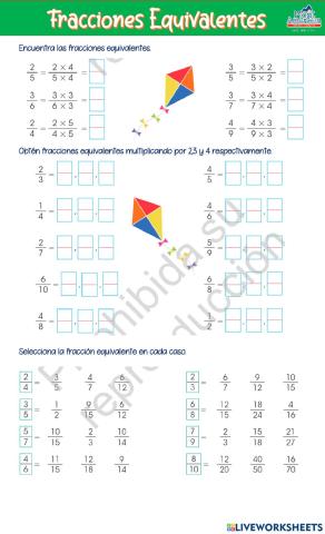 Fracciones Equivalentes