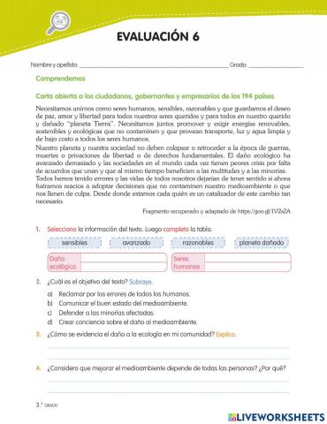 Evaluación 6