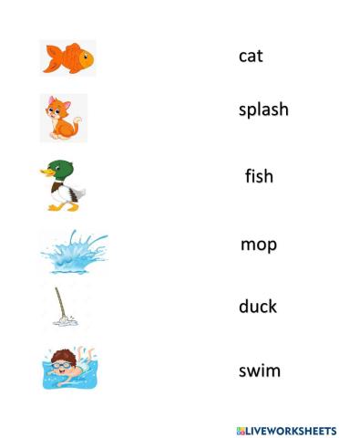 Pra ditty words: a fish that can swim