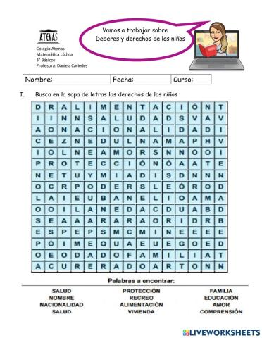 Desrechos y deberes de los niños