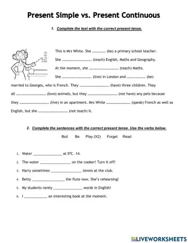 Present simple vs. present continous