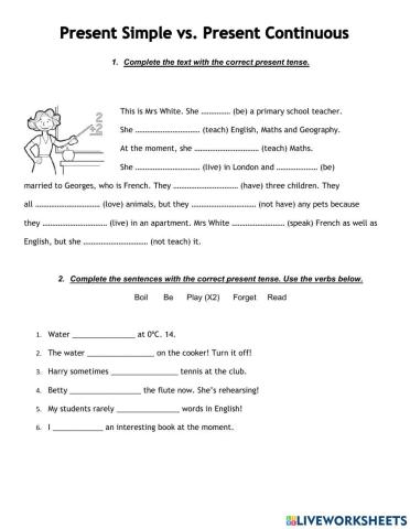Present simple vs. present continous