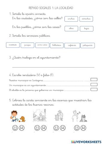 Repaso sociales 2º la localidad