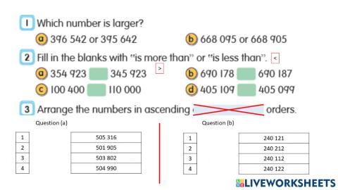 REVISION - Compare Numbers