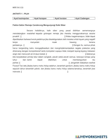 3.6.1 Perenggan penutup (pilih)