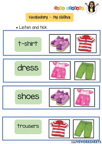Vocabulary - clothes
