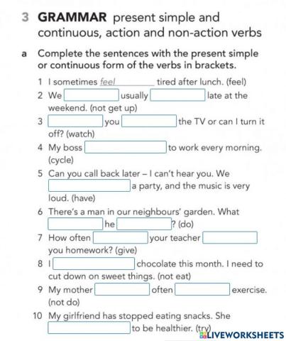 Present Simple X Present Continuous