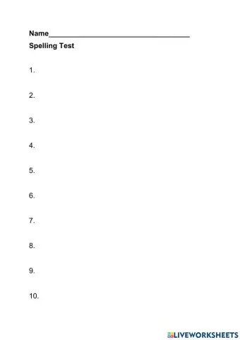 Spelling Test