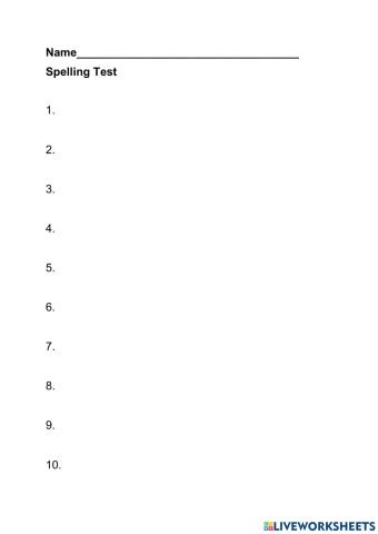 Spelling Test