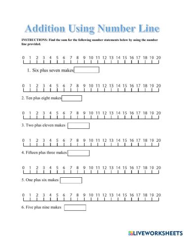 Adding using number line
