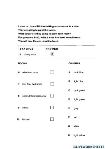 Ket 1-test 2-listening-part 2