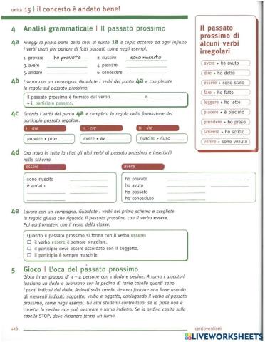 Passato prossimo: il concerto è andato bene