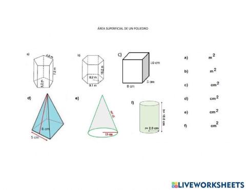 Área total de poliedros