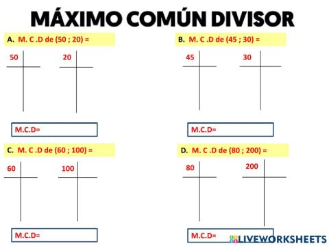 Maximo comun divisor