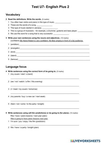 English Plus 2- Unit 7