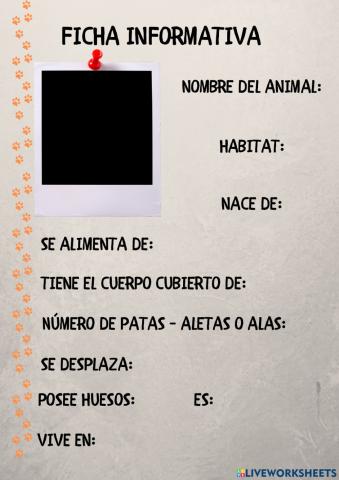 Ficha Informativa Animales