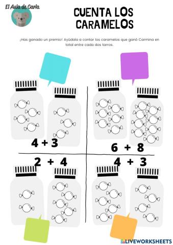Cuenta los caramelos