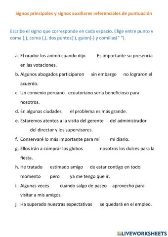 Signos de puntuación