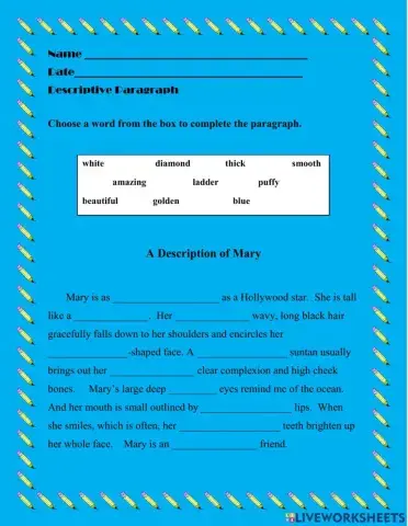 Descriptive Paragraph