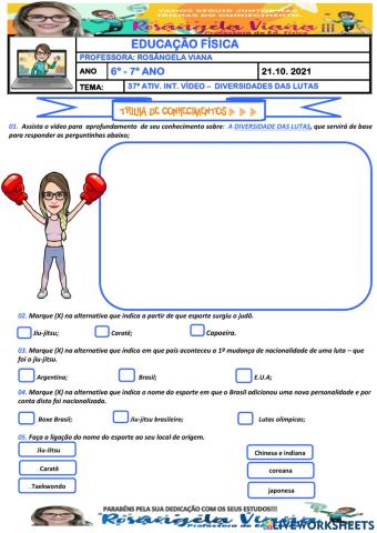 37ª Ativid. Intert. vídeo - A diversidade das lutas