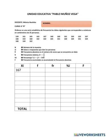 Tablas de frecuencia simples