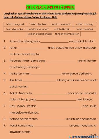Kata kerja dan kata bantu
