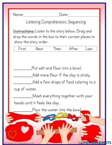 Listening Comprehension- Sequencing