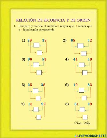 Relación de secuencia y orden