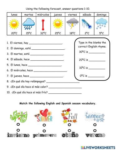 Weather & Seasons practice