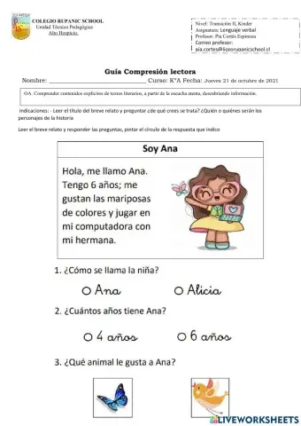 Comprensiòn lectora