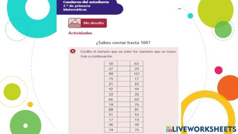 Sabes contar hasta 100