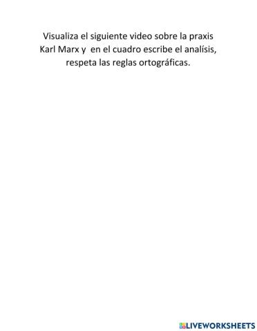 La praxis karl Marx