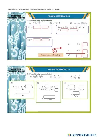 Pemfaktoran ungkapan algebra