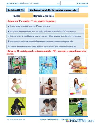 39. Cuidados de la mujer embarazada